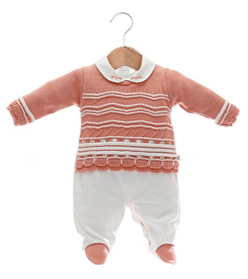 macacão tricot bebê menina
