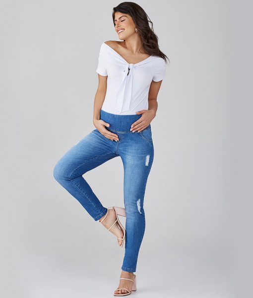 Calça Jeans Gestante Skinny Soft Modern